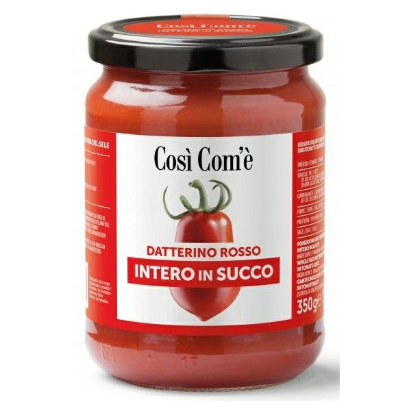 Pomodorini datt.rossi in succo gr.350 cosi com e  (ct 12pz)