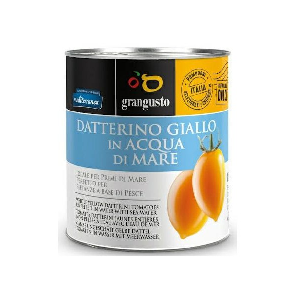 Pomodorini datt.gialli int in acqua gr.800 grangusto (ct6)