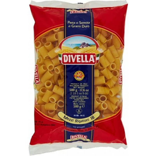 MEZZI RIGATONI N.18GR.500 DIVELLA (CT 24PZ)