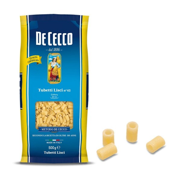 TUBOS N.62 500GR DE CECCO (CT 24PZ)