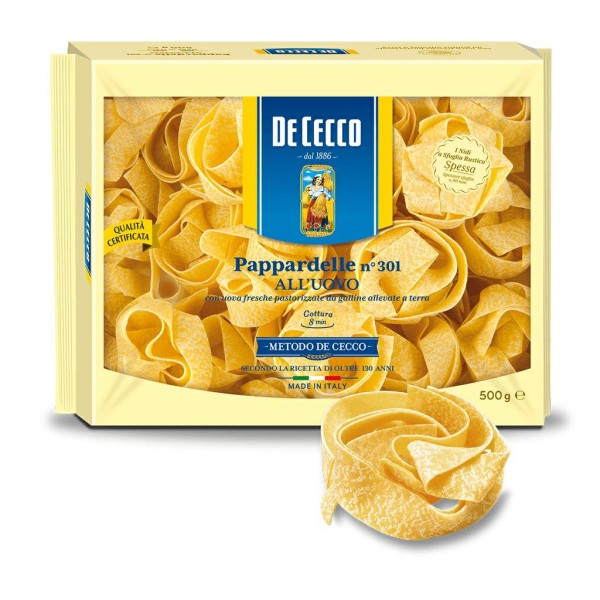 PAPPARDELLE EGG NESTS N.301 GR.500 DE CECCO (CT 8PCS)