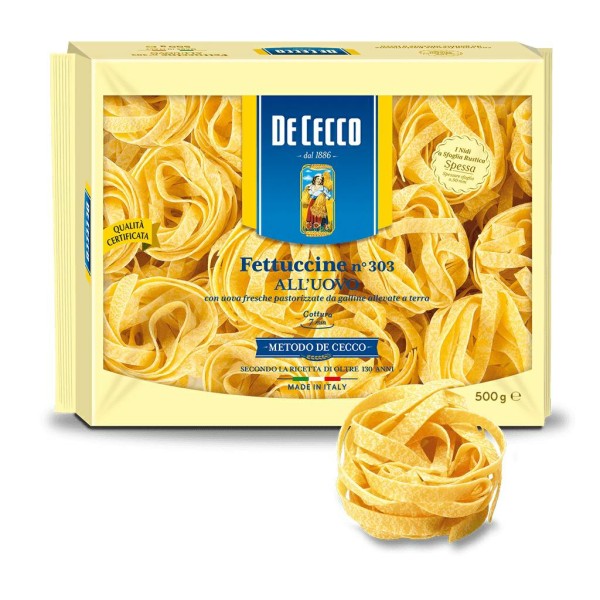NESTS EGG FETTUCCINE N.303 GR.500 DE CECCO (CT 8PCS)