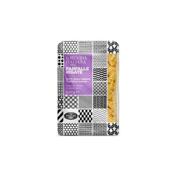Farfalle rigate (traf.bronzo)n.86 gr.500 la ruvida italiana