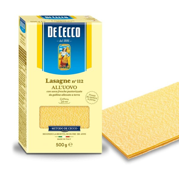 EGG LASAGNA N.112 GR.500 DE CECCO (CT 12PCS)