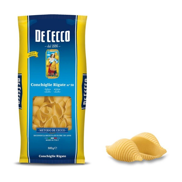 STRIPED SHELLS N.50 GR.500 DE CECCO (CT 24 PCS)