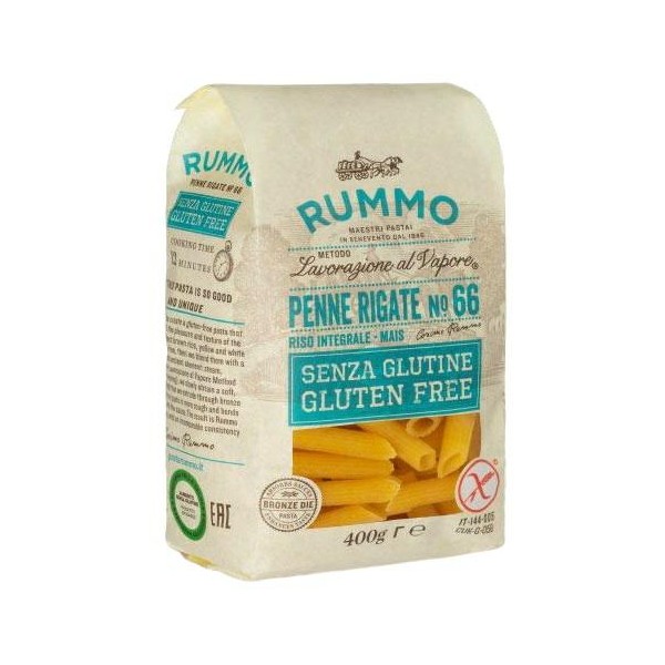 PENNE RIGATE N.66 GR.400 RUMMO SIN GLUTEN (CT 12UNDS)