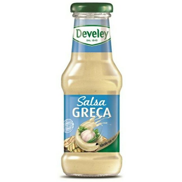 SALSA GRIEGA EN VASO ML.250 DEVELEY (CT 6PZS)