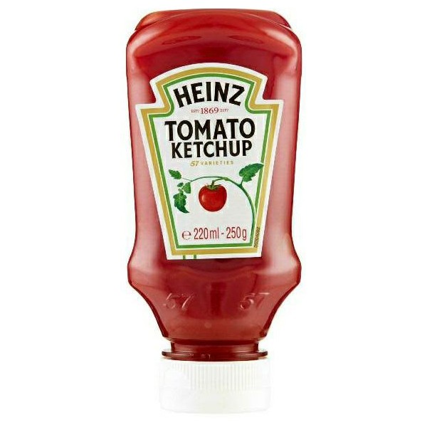 KETCHUP SQUEEZE ML.220 TOPDOWN HEINZ (CT 18ST)