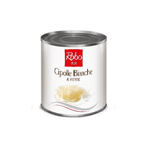 CEBOLLA BLANCA CARAMELO EN LONCHAS. HOJALATA GR.800 ROBO(CT 6PZS)