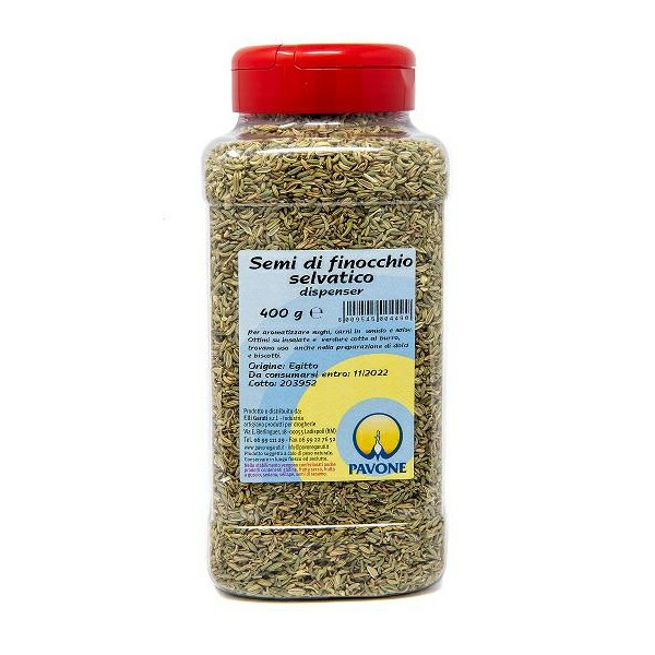 WILD FENNEL SEEDS PET JAR GR.400 PEACOCK (CT 6 PCS)