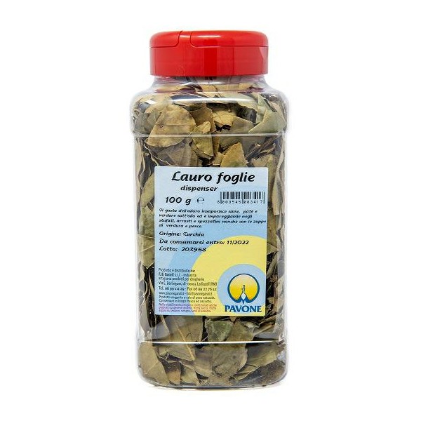 Alloro foglie vaso pet gr.100 pavone (ct 6 pz)
