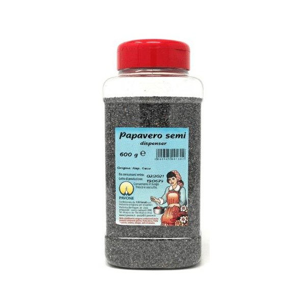 POPPY SEEDS PET JAR GR.600 PEACOCK (CT 6 PCS)