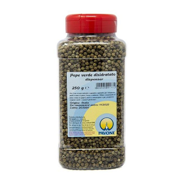 PIMIENTO VERDE DESHIDRATADO PET TARRO GR.250 PAVO REAL (CT 6 UDS)