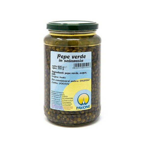 GREEN PEPPER IN BRINE JAR GR.600 PAVONE (CT 6 PCS)