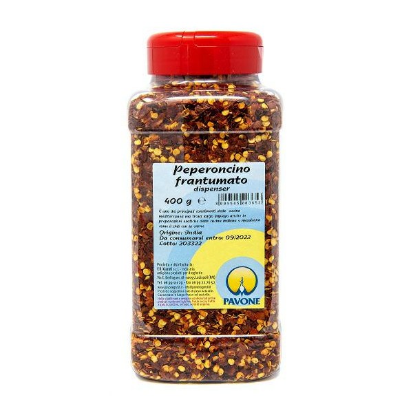 PET-GLAS MIT PFEFFER ZERKLEINERT GR.400 PFAU (CT 6PZ)