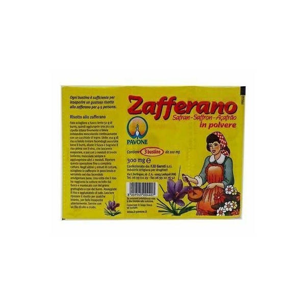 SAFFRON GR.0,125 PEACOCK (CF 50 SACHETS)