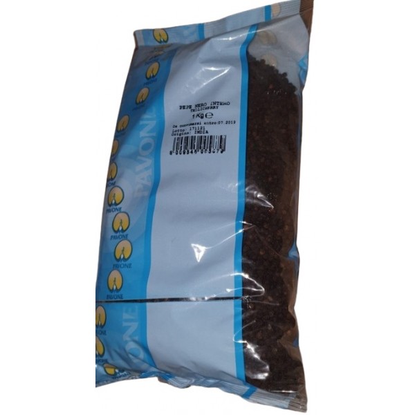 PIMIENTA NEGRA ENTERA BOLSA KG.1 PAVO REAL