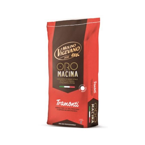FLOUR \"0\" TRAMONTIORO PLUS GOLD BAG 25 KG MILL VIGEVANO